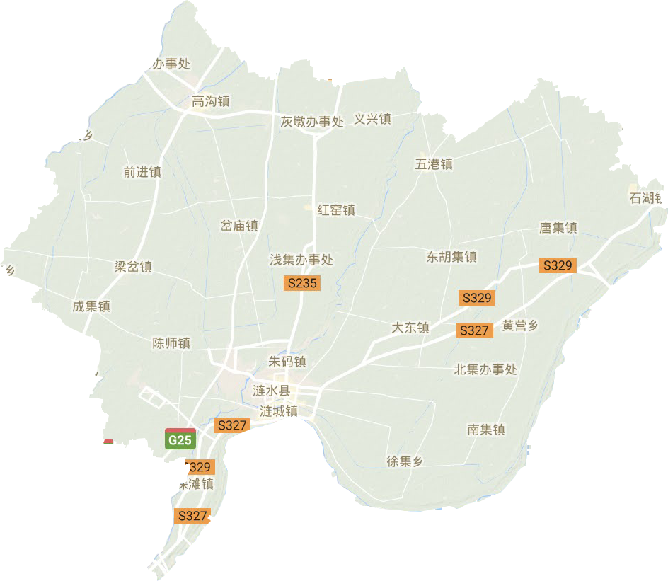 涟水县地形地图
