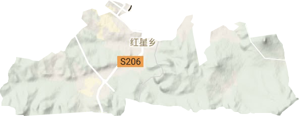 红星乡地形地图