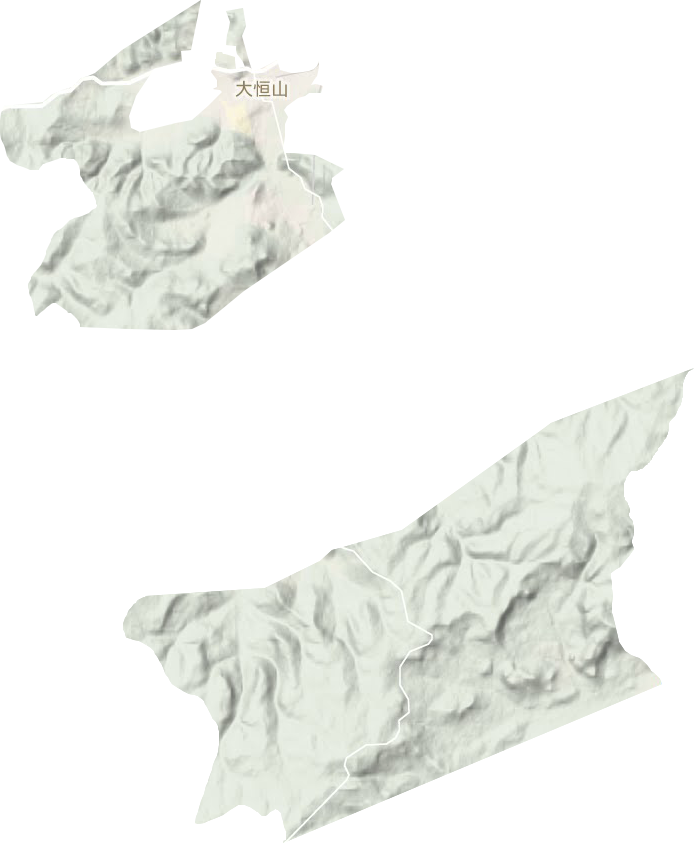大恒山街道地形地图
