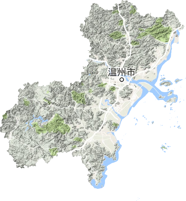 温州市地形地图