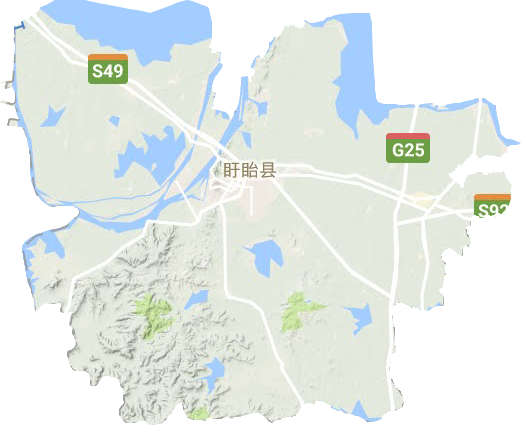 盱眙县地形地图
