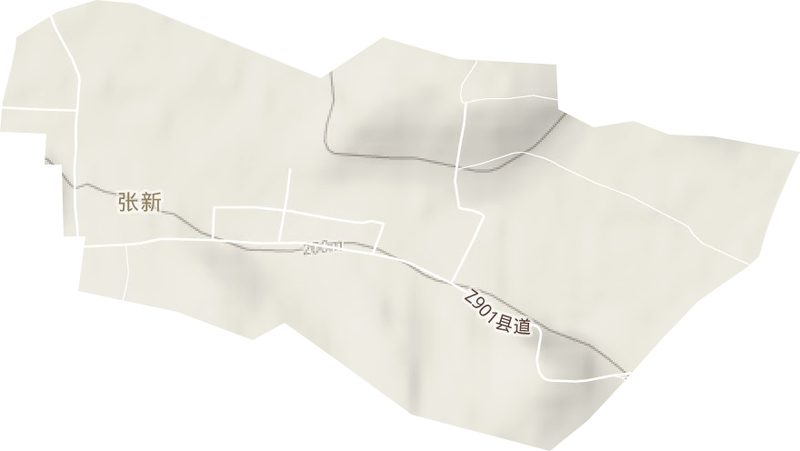 张新街道地形地图