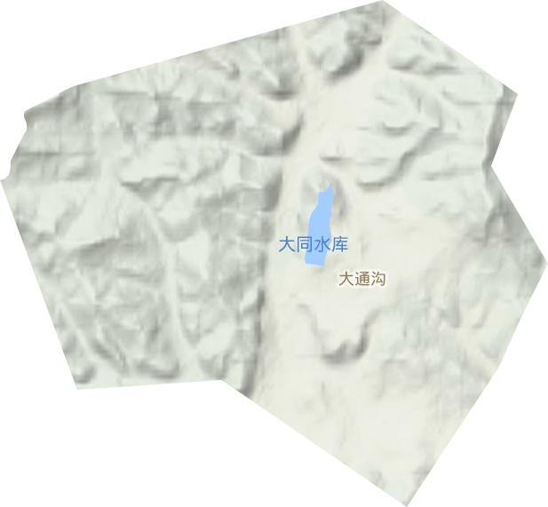 大通沟街道地形地图