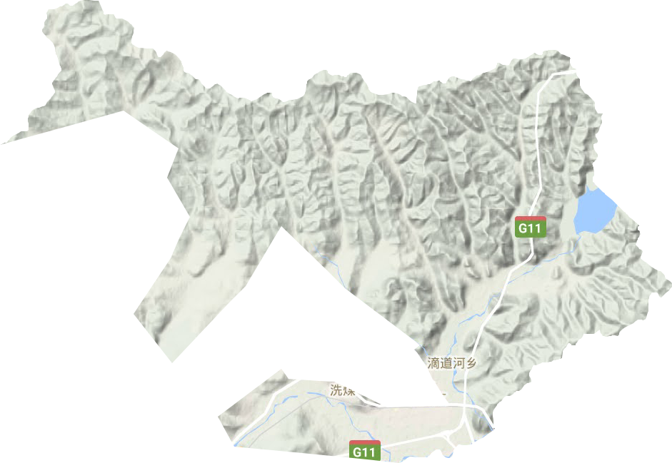 滴道河乡地形地图