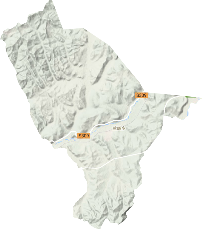 兰岭乡地形地图