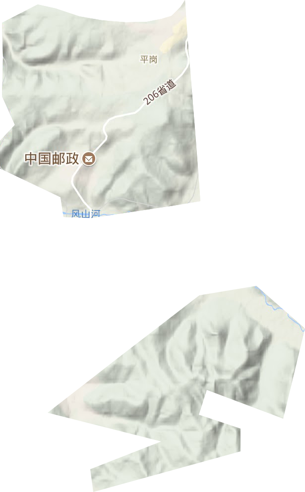 穆棱街道地形地图