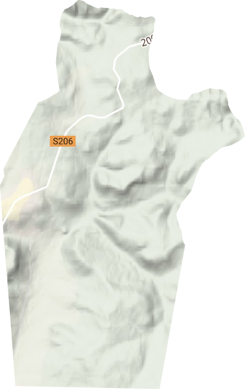 平岗街道地形地图
