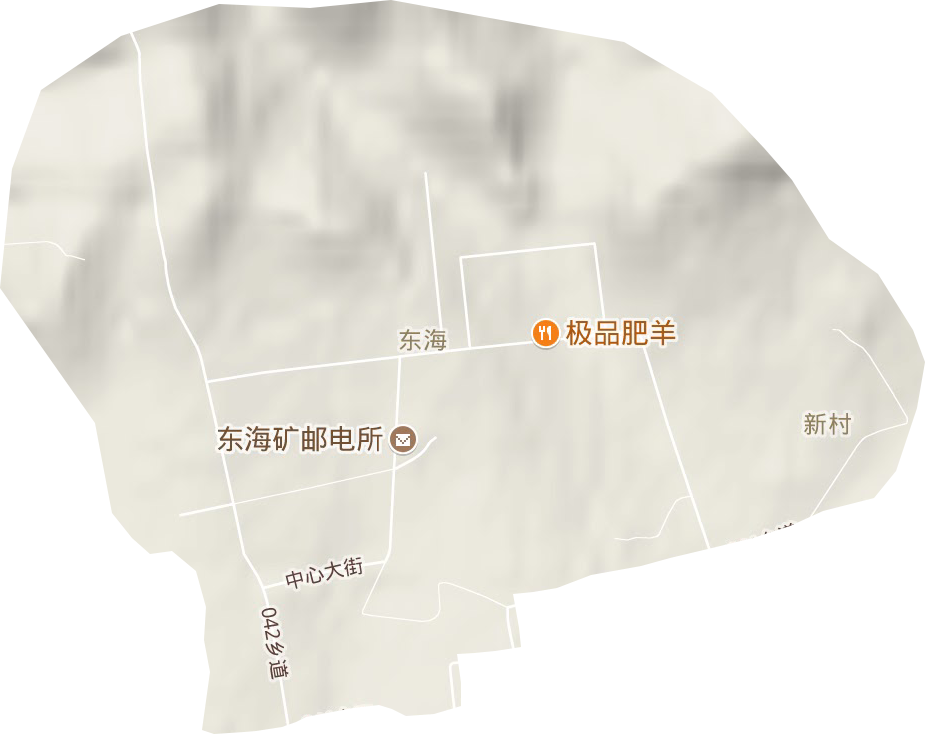 东海街道地形地图