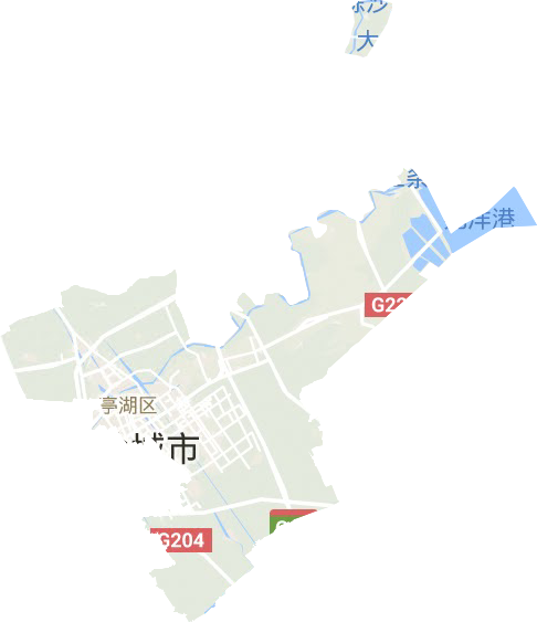 亭湖区地形地图