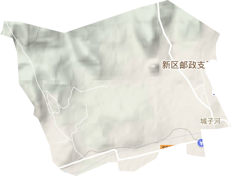 城西街道地形地图
