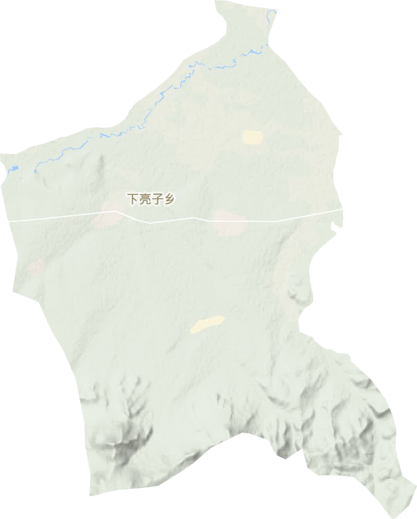 下亮子乡地形地图