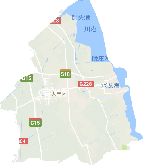 大丰区地形地图