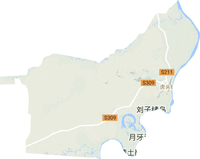 虎头镇地形地图