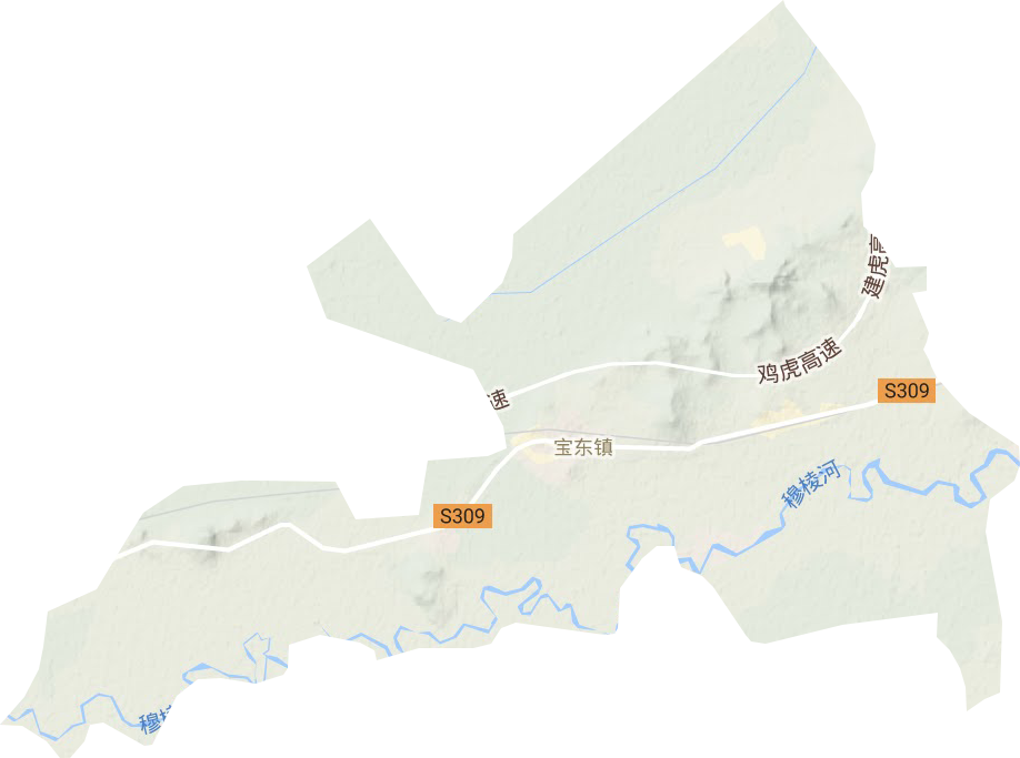 宝东镇地形地图