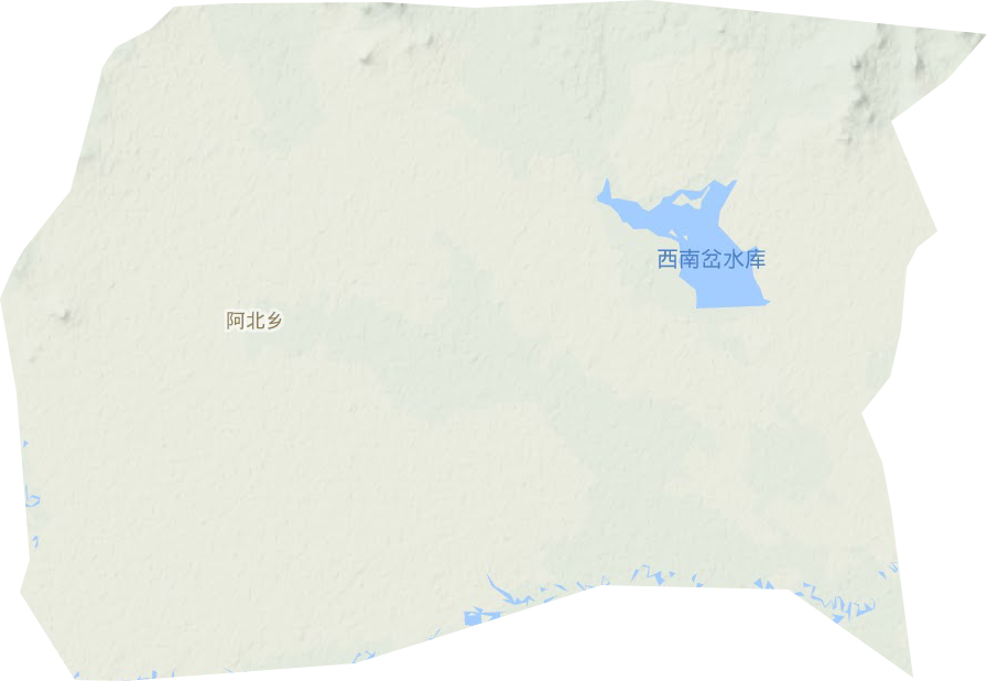 阿北乡地形地图
