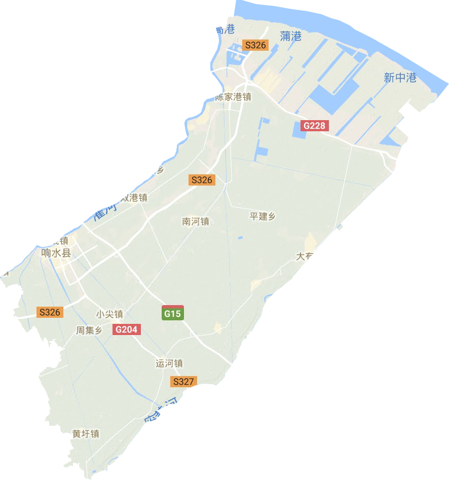 响水县地形地图