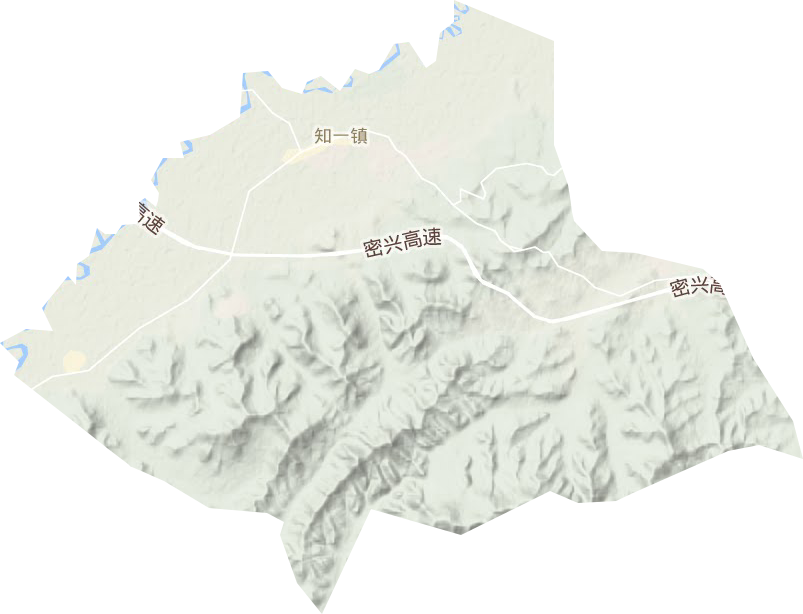 知一镇地形地图
