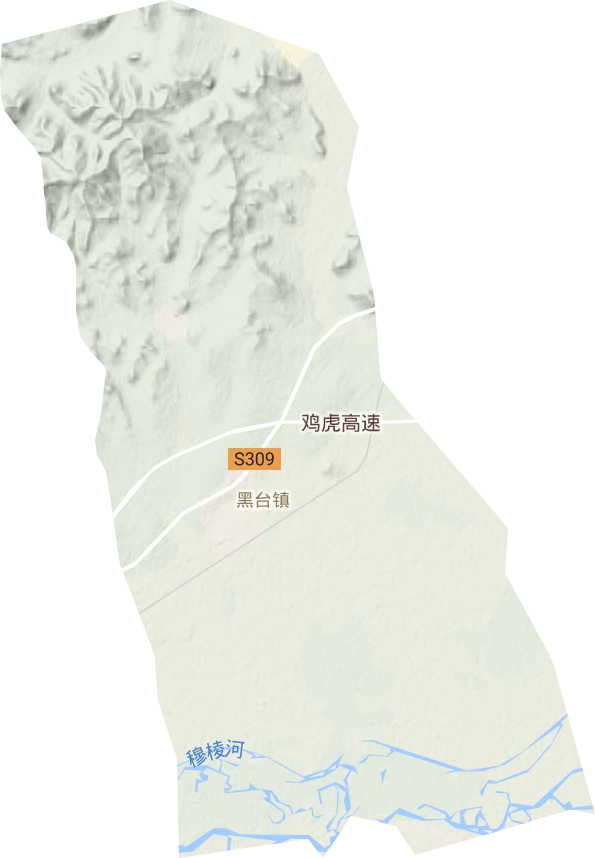 黑台镇地形地图