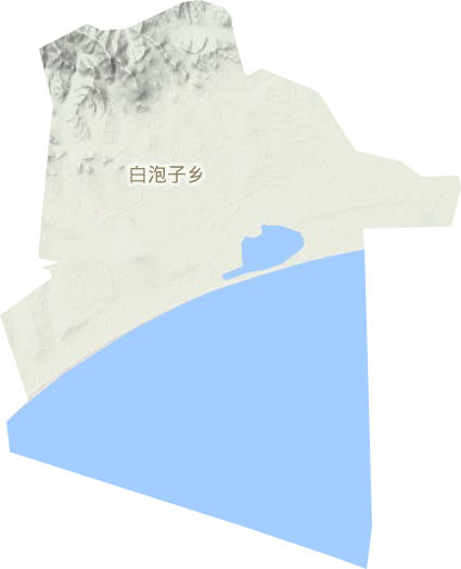 白鱼湾镇地形地图