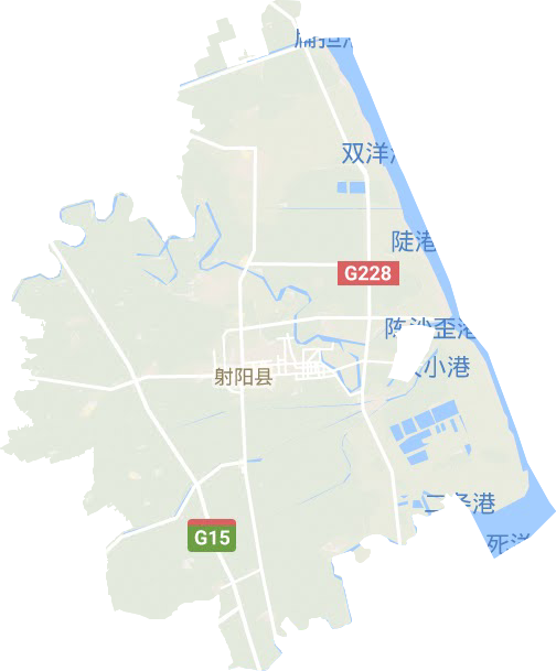 射阳县地形地图