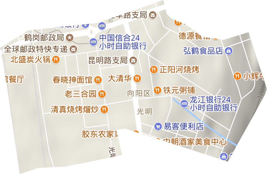 光明街道地形地图