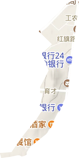 红旗街道地形地图