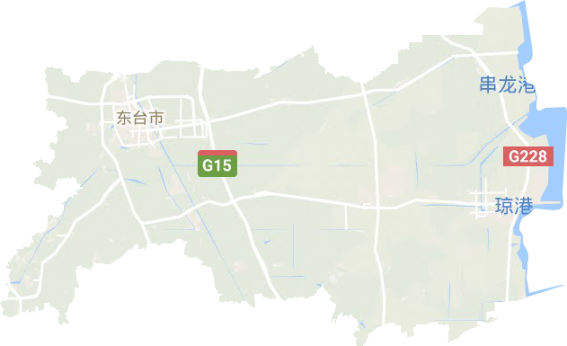东台市地形地图