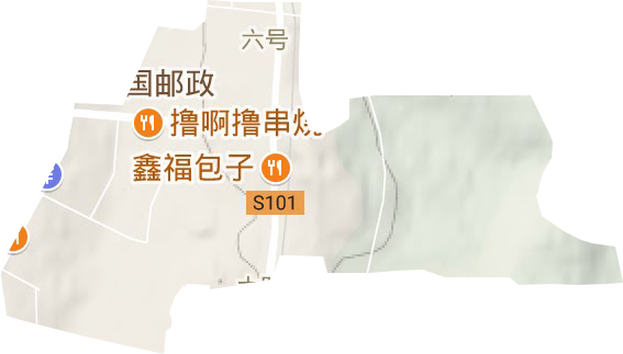 六号街道地形地图
