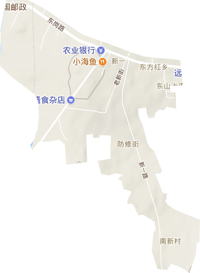 新一街道地形地图
