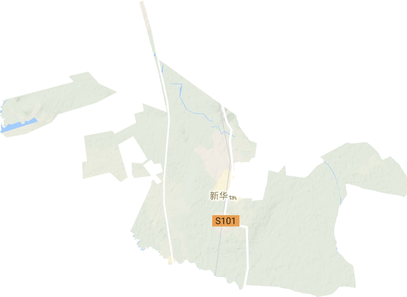新华镇地形地图