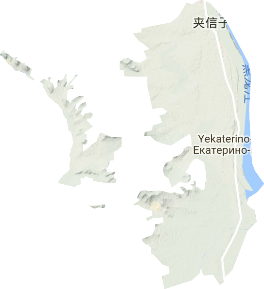 延军农场地形地图