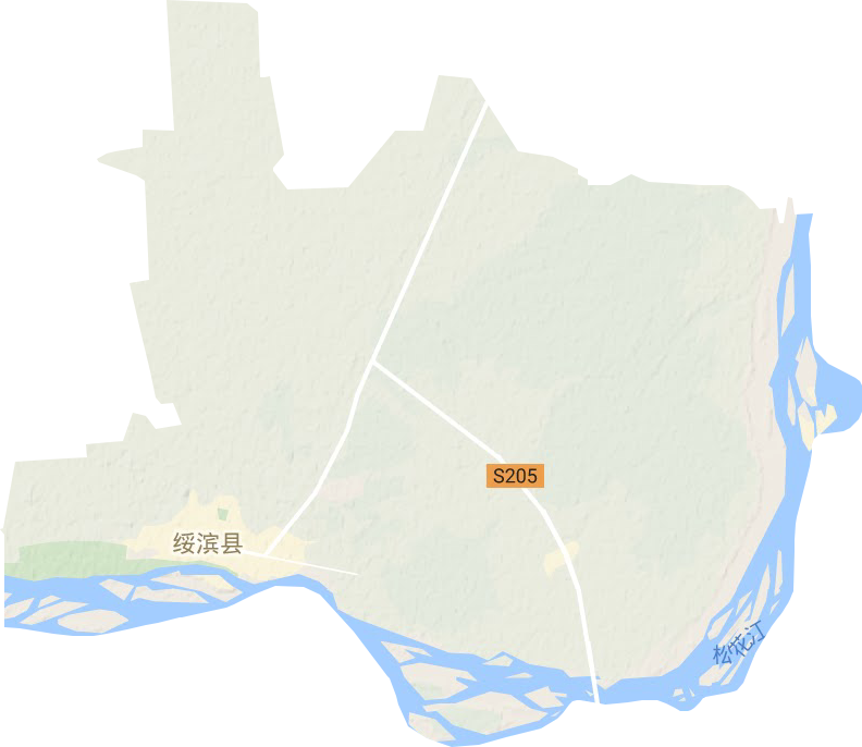绥滨镇地形地图