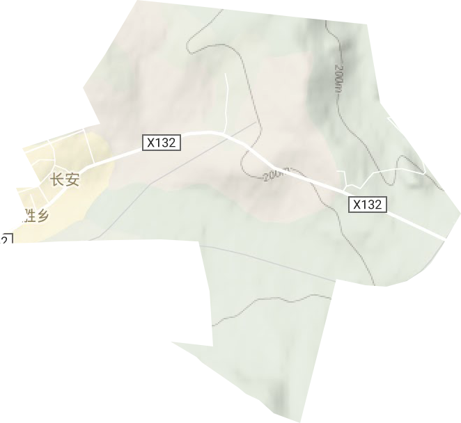 长安街道地形地图