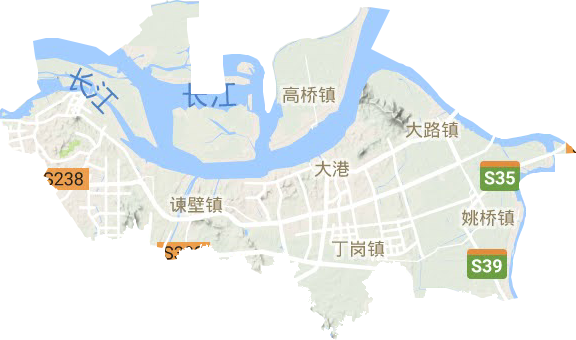京口区地形地图