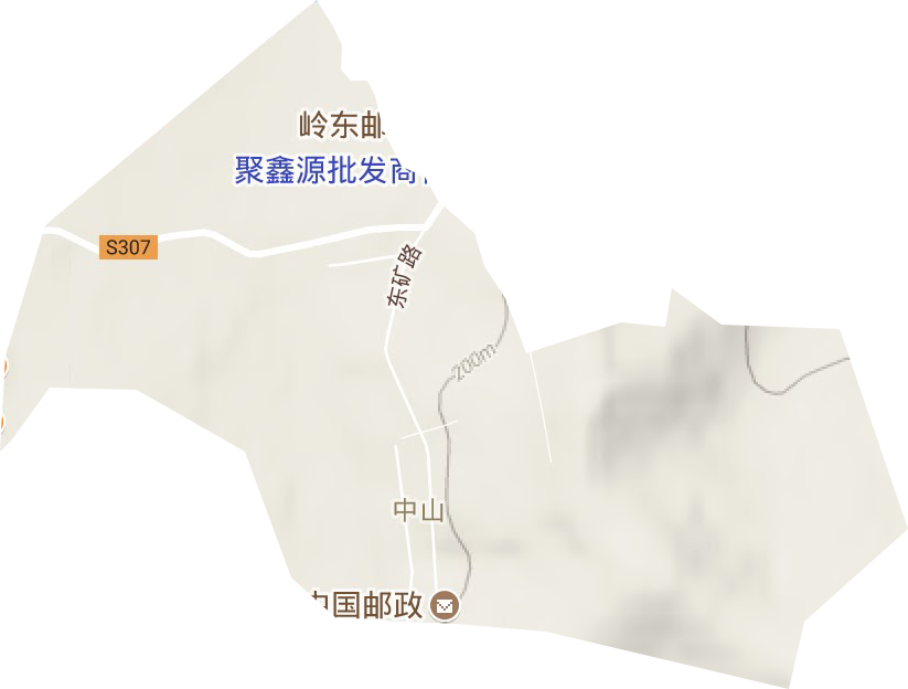 中山街道地形地图