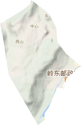 中心街道地形地图