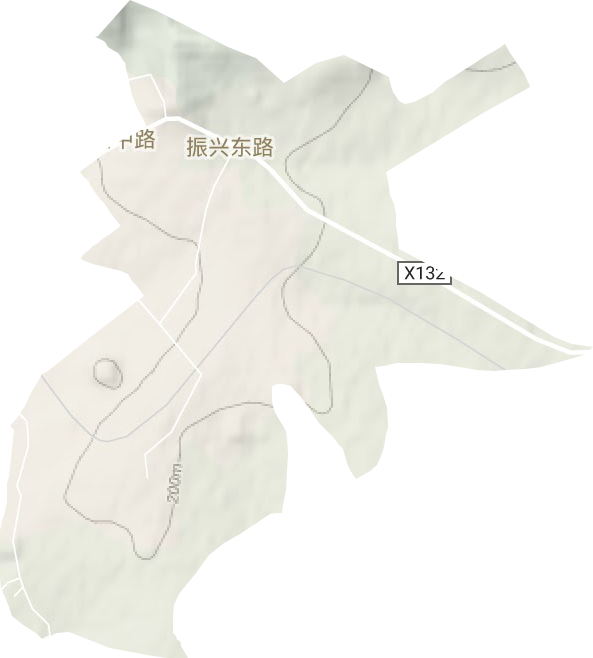 振兴东路街道地形地图
