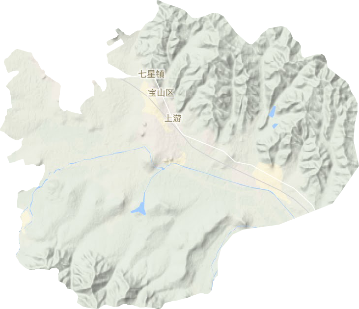 七星镇地形地图