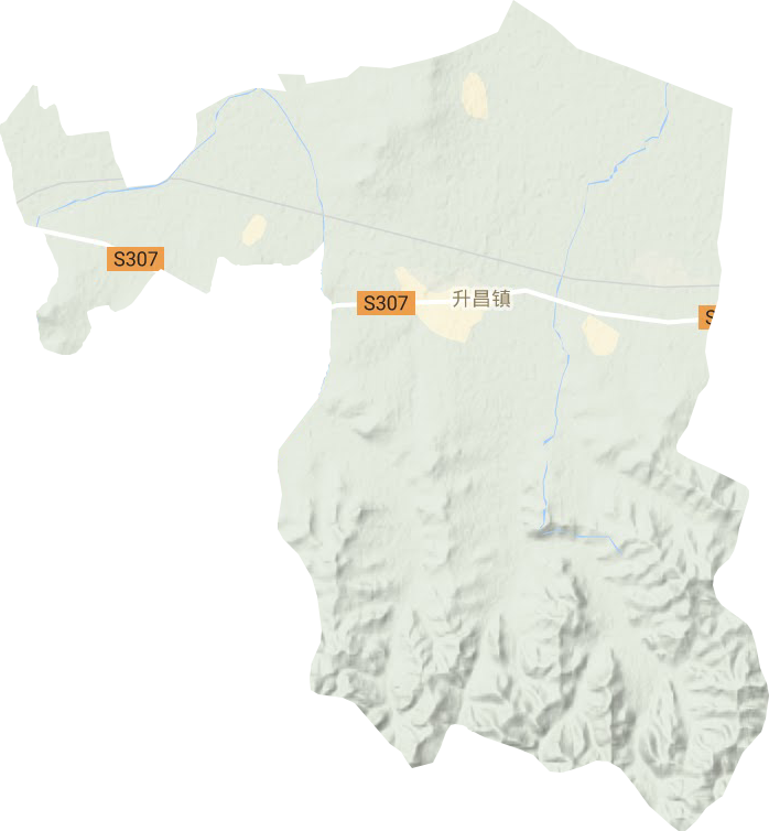 升昌镇地形地图