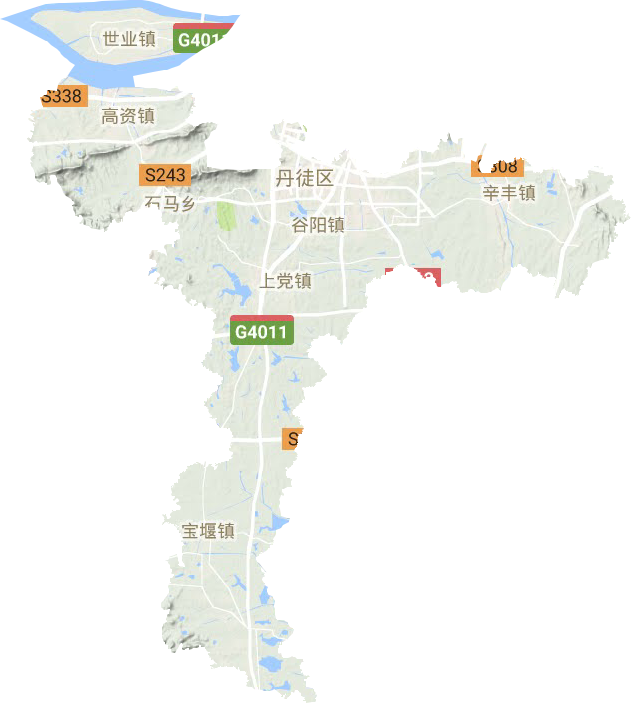 丹徒区地形地图