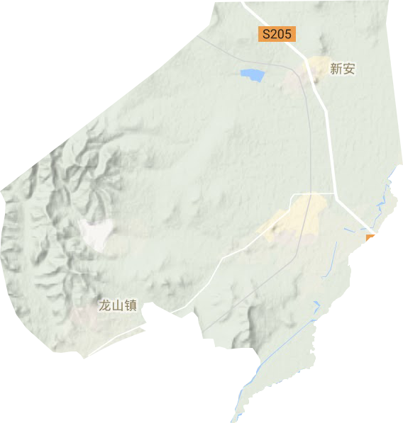 龙山镇地形地图
