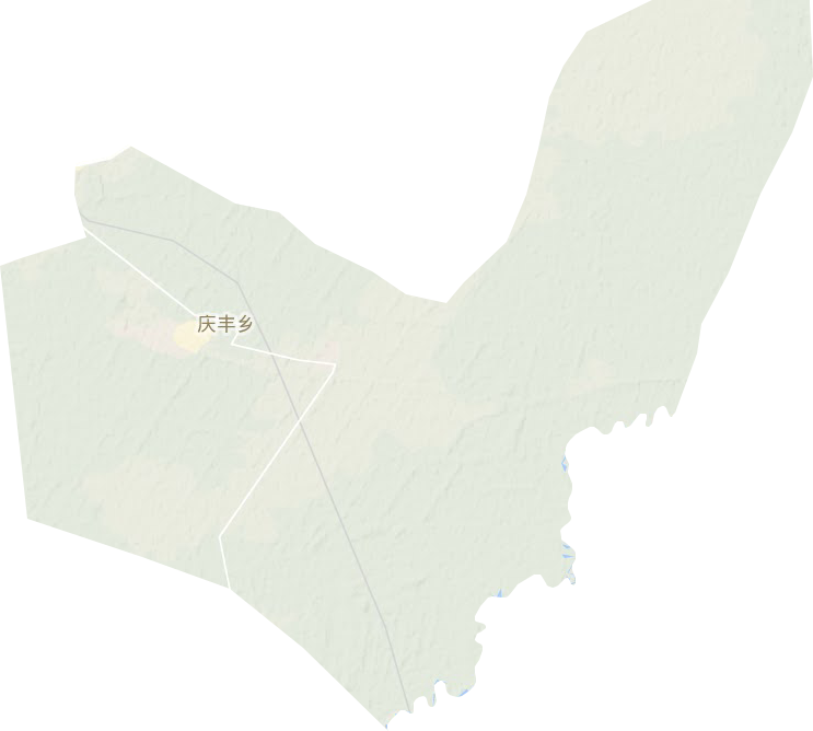 庆丰乡地形地图