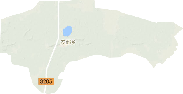 友邻乡地形地图