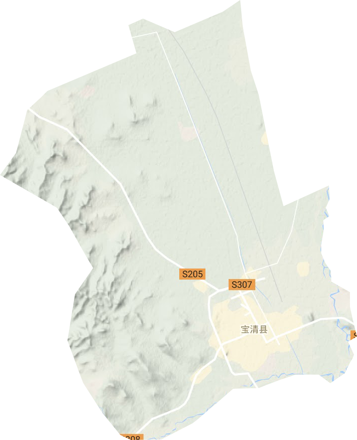 宝清镇地形地图