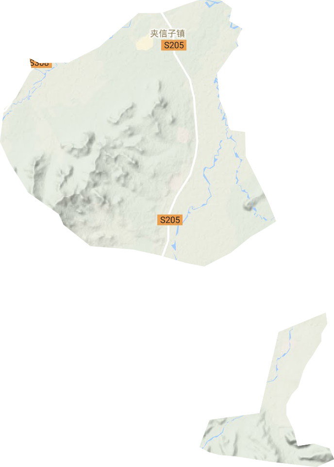 夹信子镇地形地图