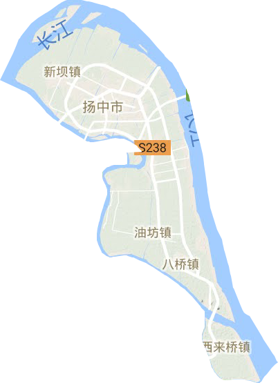 扬中市地形地图