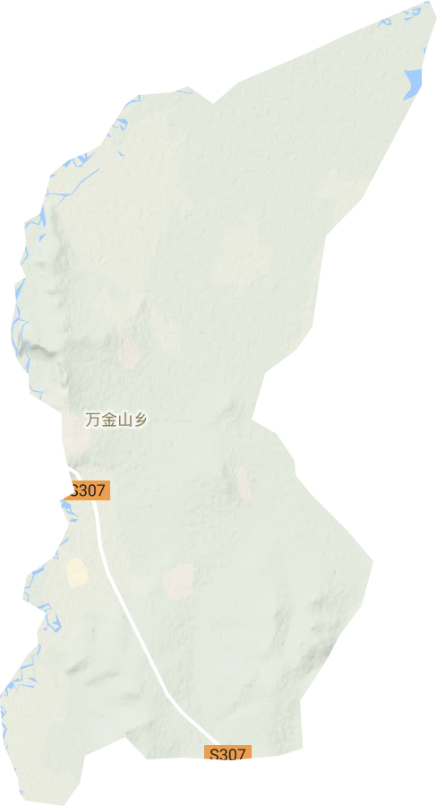万金山乡地形地图