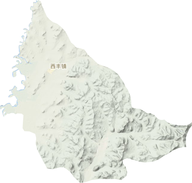 西丰镇地形地图
