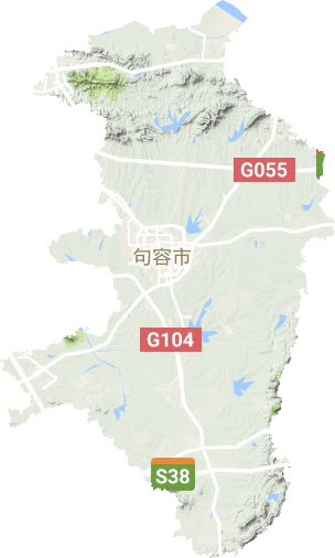 句容市地形地图