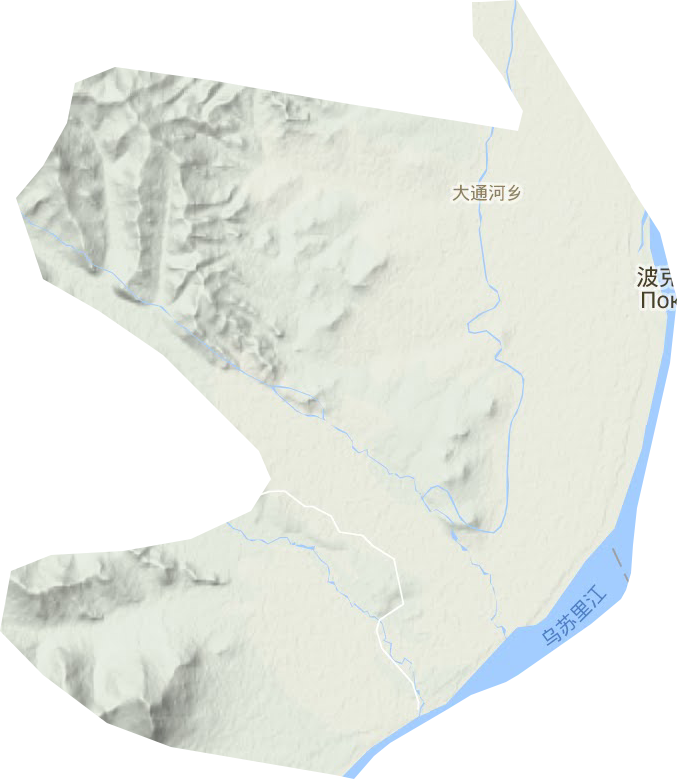 大通河乡地形地图